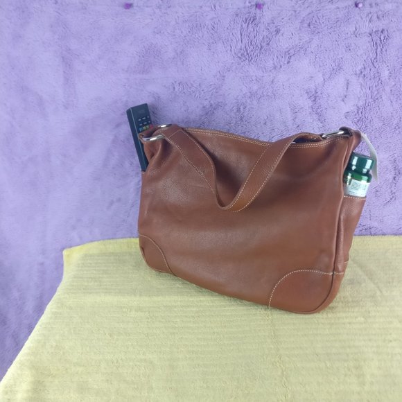 ROOTS Carly Tote Genuine Vegetable tanned 100% Natural Leather Shoulder bag new! - Picture 7 of 16